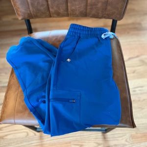 NWOT Figs High-Waisted Zamora Jogger Scrubs-royal blue